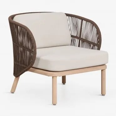 Tuinfauteuil Van Acaciahout En Gevlochten Touw Capri Bruin – Chocolade - Sklum