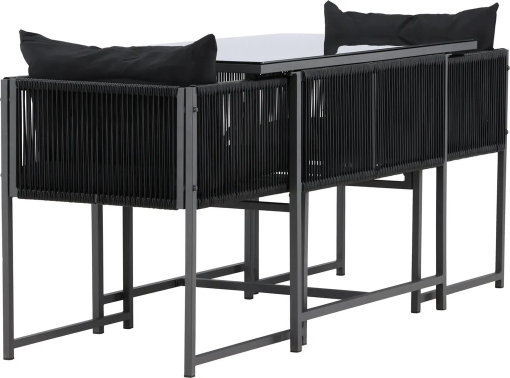 The Outsider diningset-jesse-balkonset-2-personen-zwart-120x61cm-the-outsider