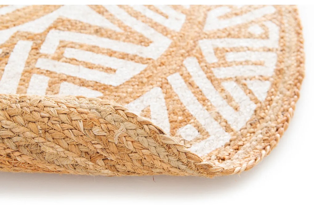 Rond vloerkleed in jute, Mikat