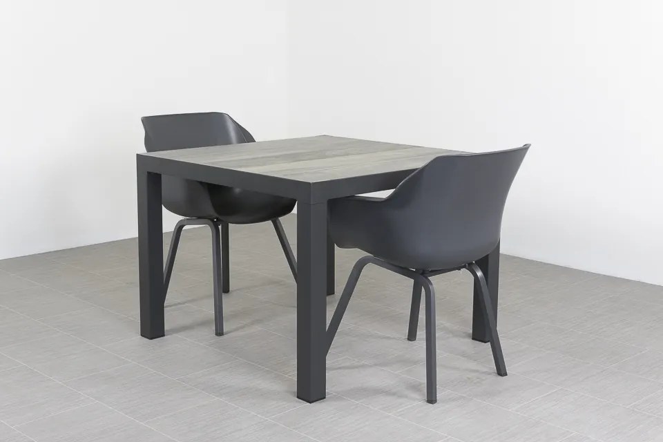 Sophie Element/Kings 2-persoons 100x100 cm. dining tuinset - Antraciet