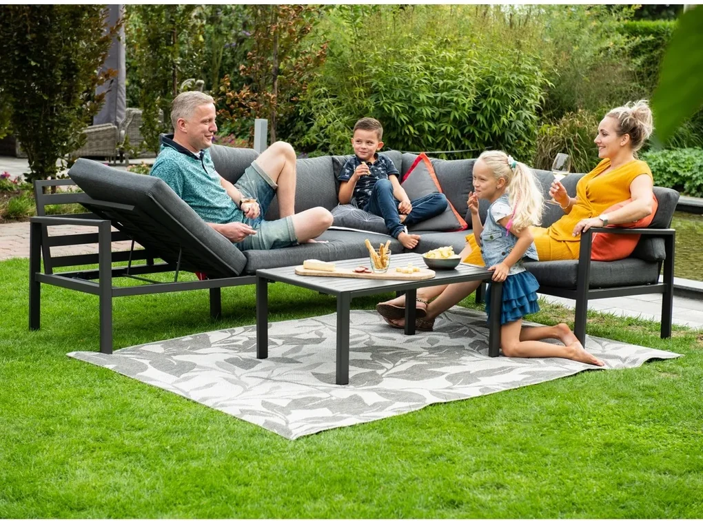 Garden Impressions Denver loungeset 4-delig - zwart