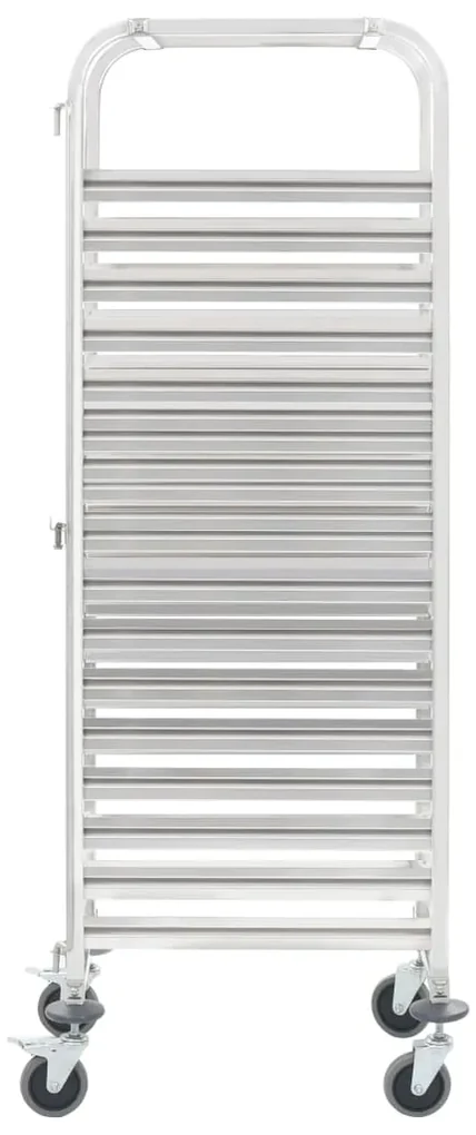 vidaXL Keukentrolley 16-laags 38x55x163 cm roestvrij staal