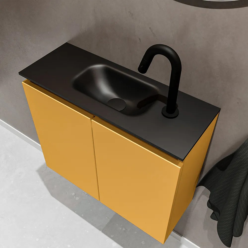 Mondiaz Ture 60cm toiletmeubel ocher met wastafel urban midden 1 kraangat