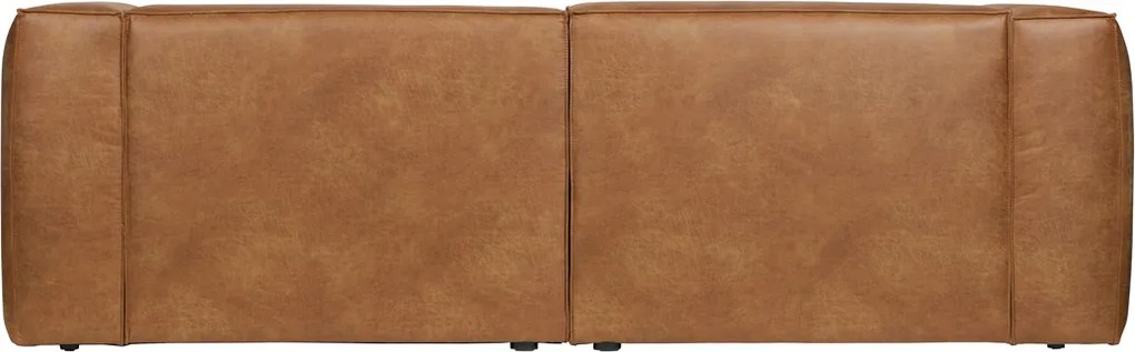 Woood Bean Leren 3-zits Bank Cognac