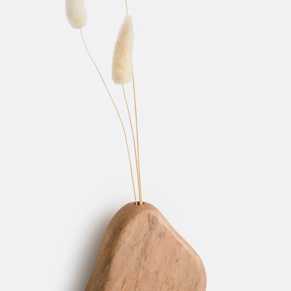 Decoratieve wandvaas, mangohout, 22 cm hoog, Nalya