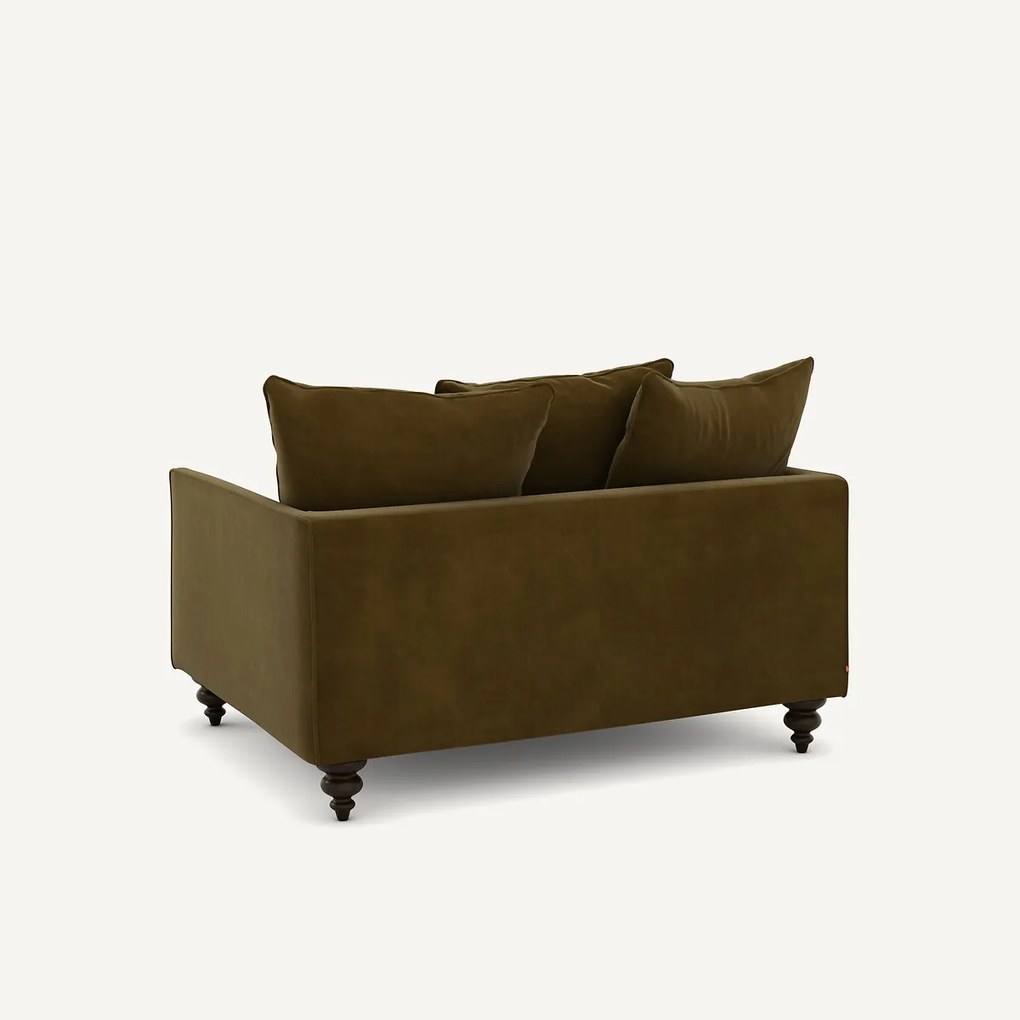 2-zits compact fluwelen bank, Lazare