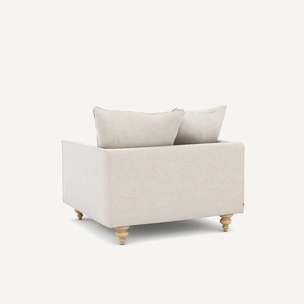 Fauteuil, in gemêleerd canvas, LAZARE