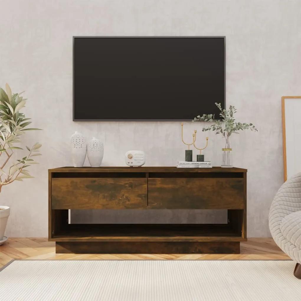 vidaXL Tv-meubel 102x41x44 cm spaanplaat gerookt eikenkleurig