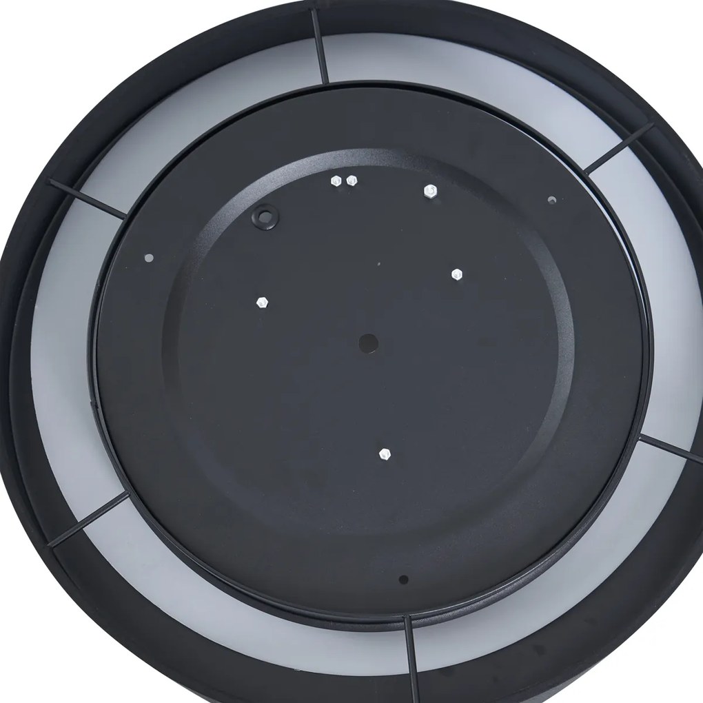 Moderne plafondlamp zwart transparant 40cm incl. LED 3-staps dimbaar - Sue