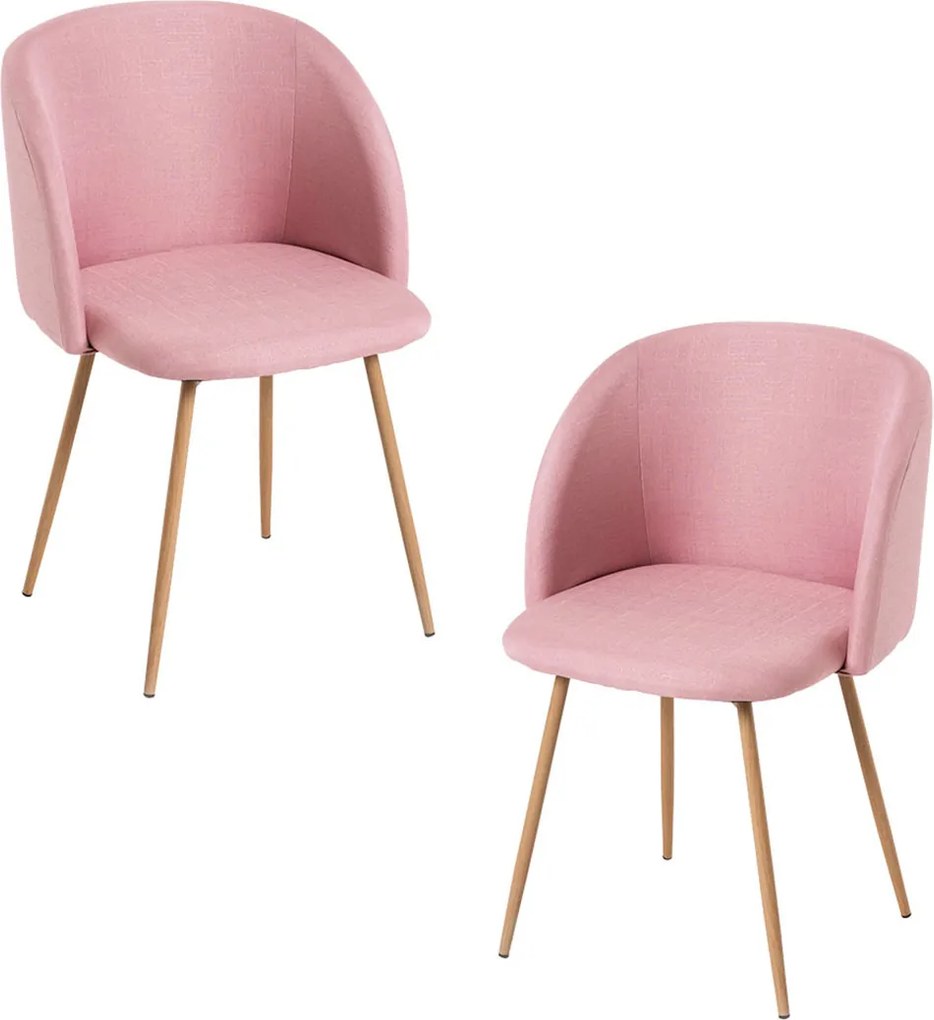 Set 2 Velt Stoffen Stoelen