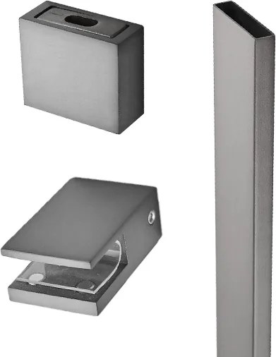 Saniclear Redro stabilisatiestang 100cm voor plafondbevestiging verouderd ijzer - gunmetal