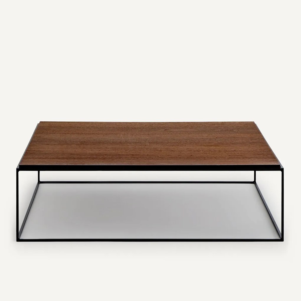 Vierkante salontafel in walnootfineer Nolia XL