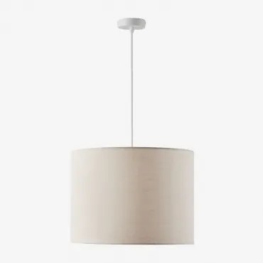 Arlina Stoffen Hanglamp Plafondlamp Wit & Gebroken Wit Ø40 Cm - ↑30 Cm Arlina - Sklum