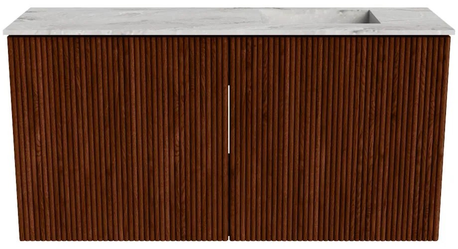 Mondiaz Joya DLux 80cm toiletmeubel ruby met wastafel faye rechts zonder kraangat glace