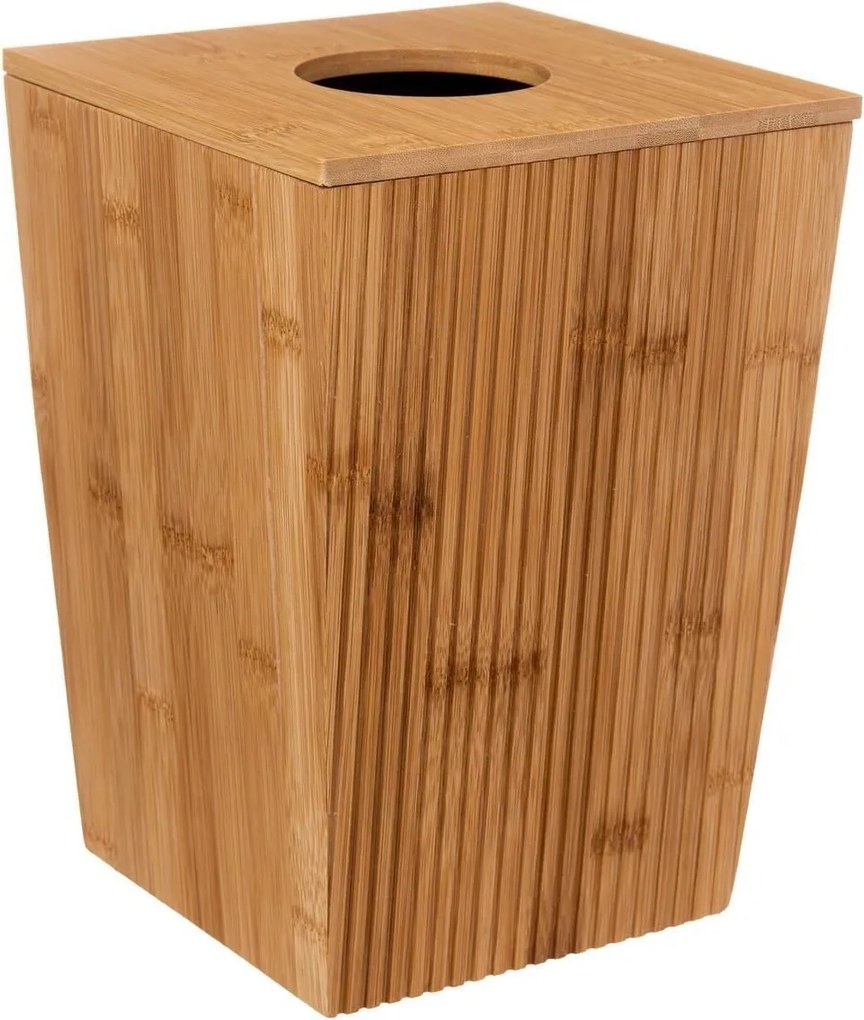 5Five Terre Inconnue Prullenbak - Bamboe - 6 Liter - 15,5 x 19,5 x 26,5 cm