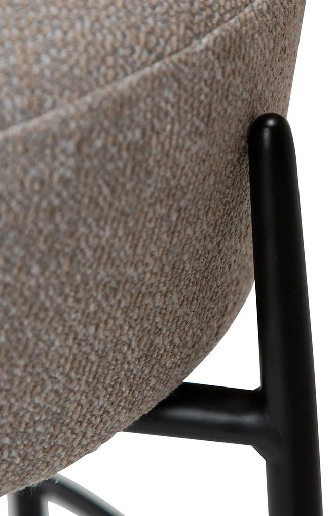Dan-Form Orbit Boucle Barkruk Met Hoge Rugleuning Cashmere
