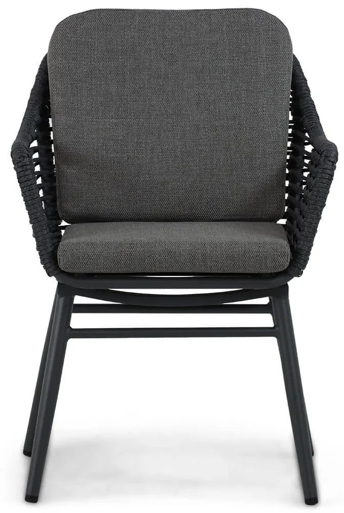 Tuinset 4 personen 180 cm Aluminium/wicker Grijs Coco Antoni/Vienna