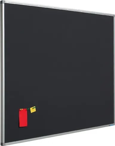 Prikbord bulletin 16mm antraciet - 120x240 cm