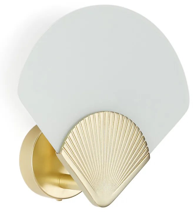 Wandlamp in messing en opaline glas, Alcance