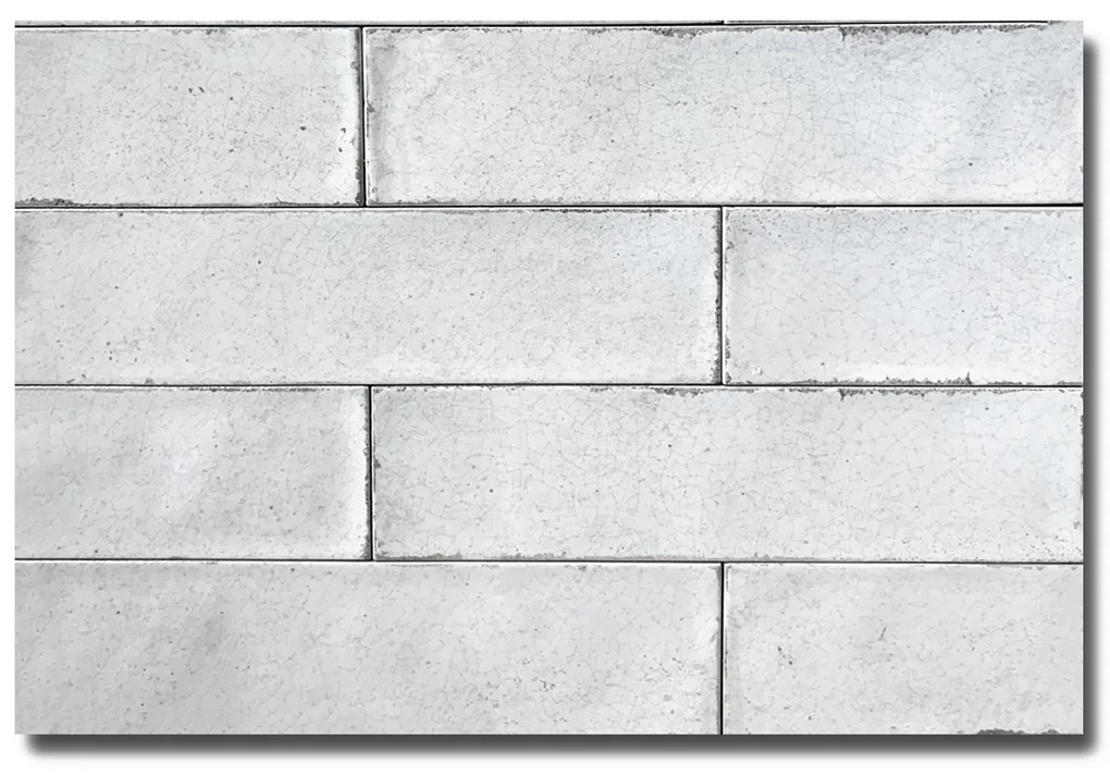 Wandtegel 7,5x30 Cm Cifre Soul White Glans RBT162