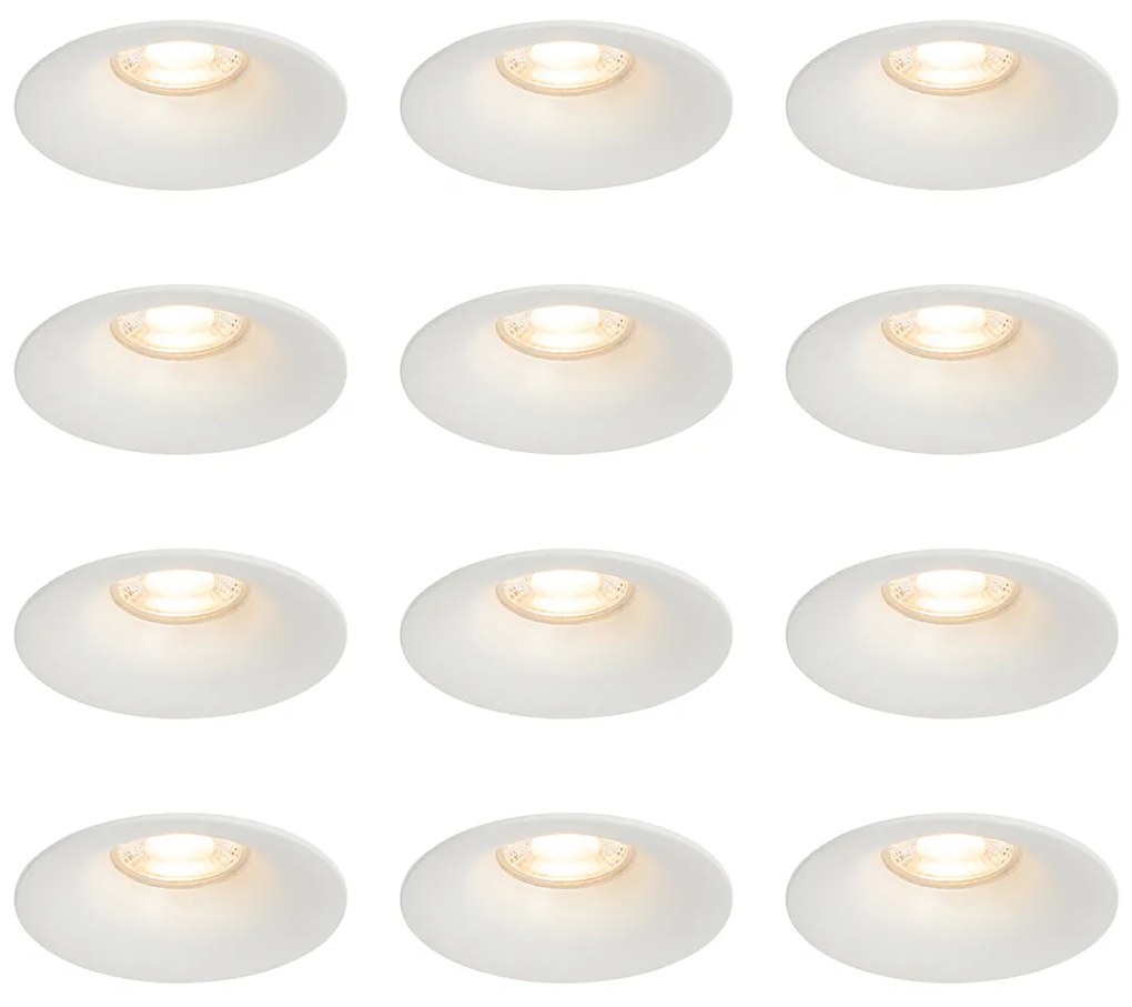 Set van 12 inbouwspots wit GU10 50mm - Gijs