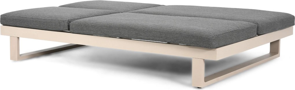 Lifestyle Garden Furniture Massimo Ligbed Met Kussen Loft/dark Grey Aluminium Taupe