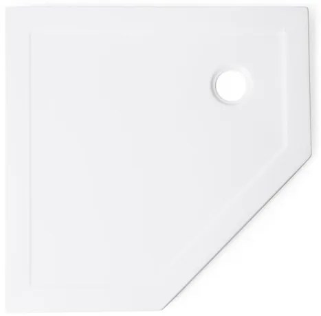 Saniclass Diamond douchebak 90x90x4cm vijfhoek wit - OUTLET SW1188