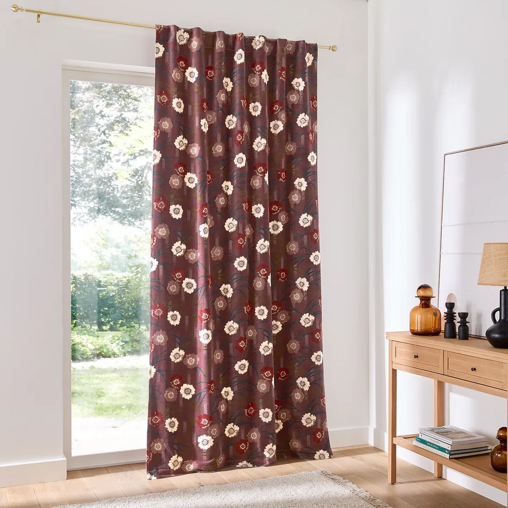 Fluwelen gordijn met verborgen lipjes, Mowan