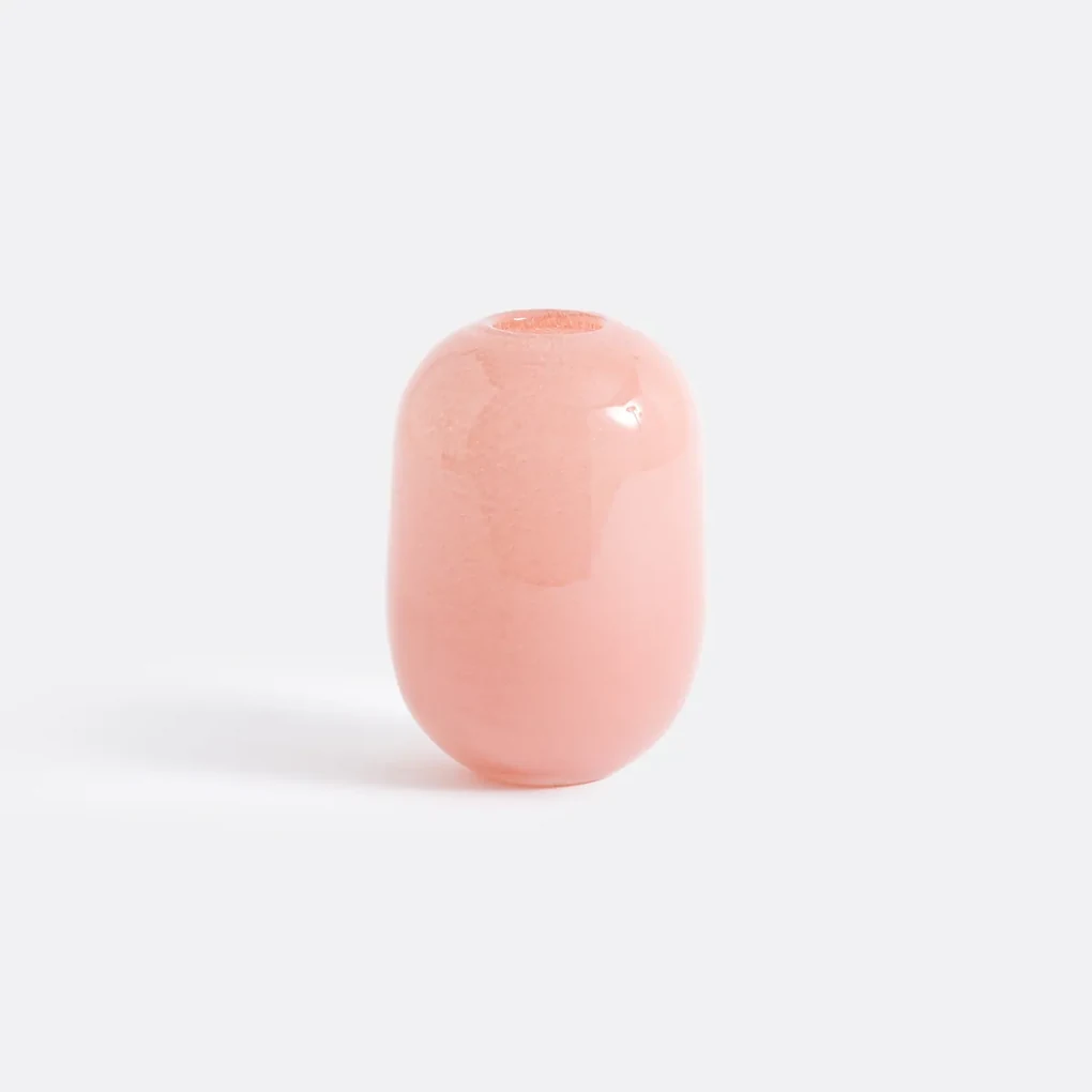Afgeronde vaas in glas H14,5 cm, Iva