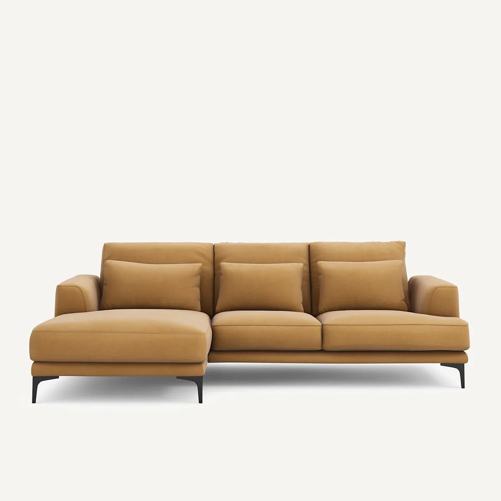 Linkse hoekbank in linnenfluweel, Marsile