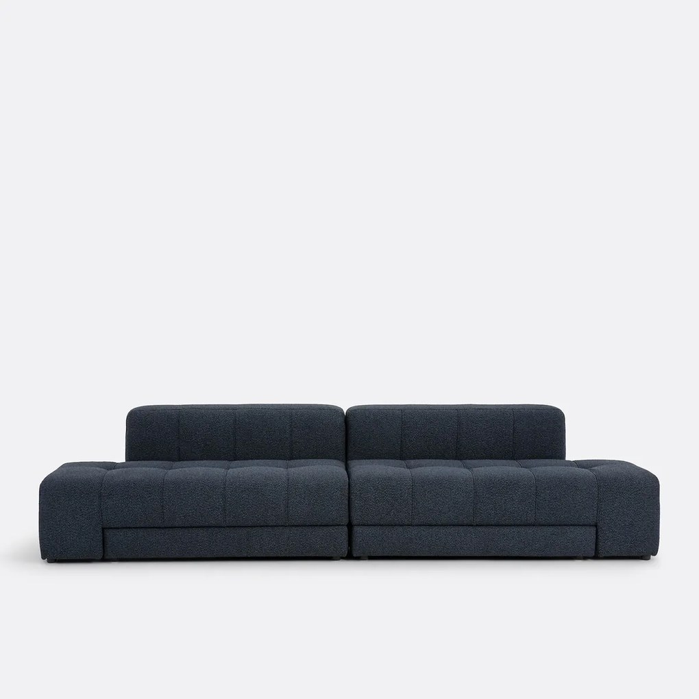 Rechte sofa, 5 zits, 4 in 1, in fijne bouclé stof, FANO