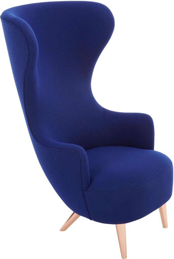 Tom Dixon Wingback Copper fauteuil blauw