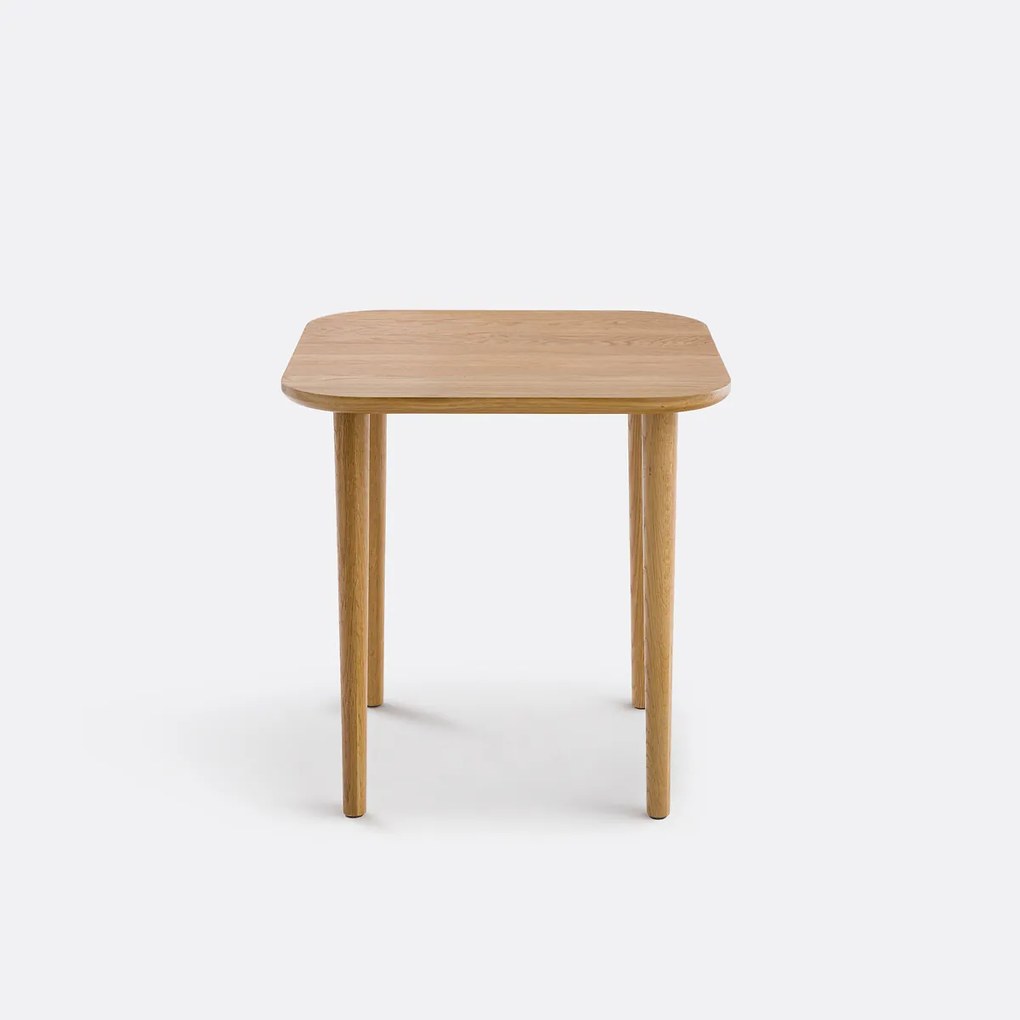 Vierkante salontafel in massief eik, B50 cm, Crueso