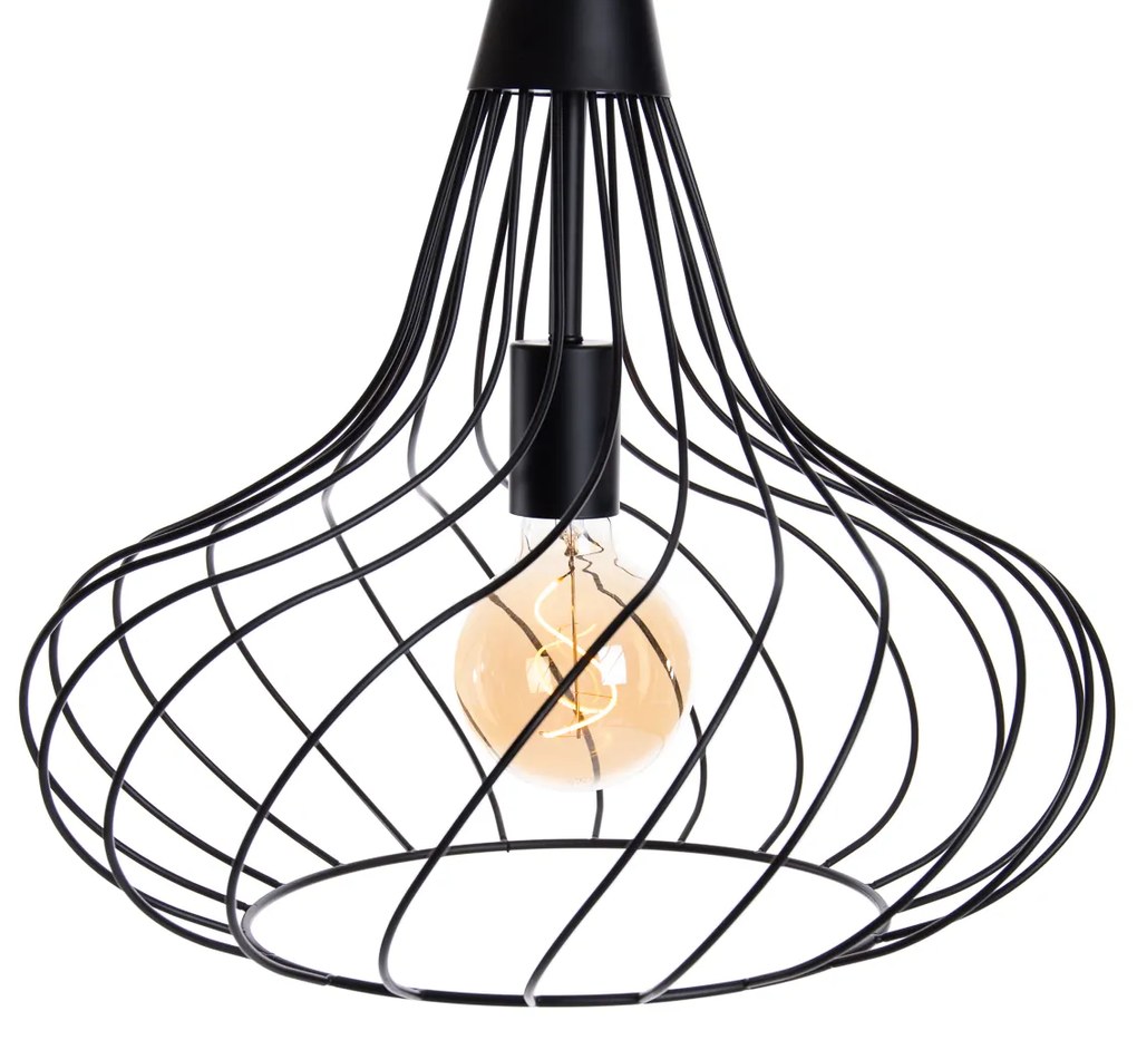 Moderne hanglamp zwart - Iggy Modern E27 rond Binnenverlichting Lamp