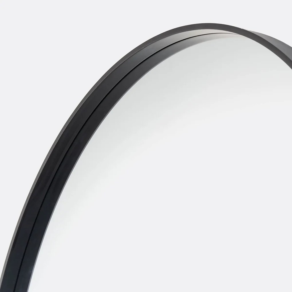 Zwarte ronde spiegelØ120 cm, Alaria