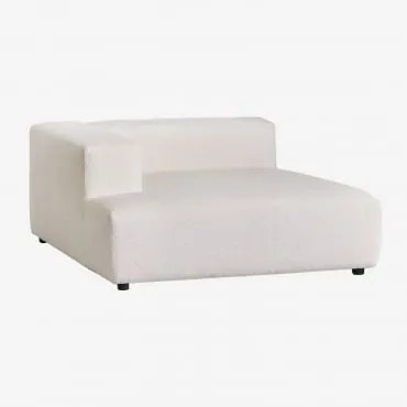 Linker Chaise Longue Module Voor Modulaire Bank Bruna Bouclé Blanco - Sklum