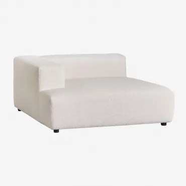 Linker Chaise Longue Module Voor Modulaire Bruna Bank Bouclé Wit - Sklum