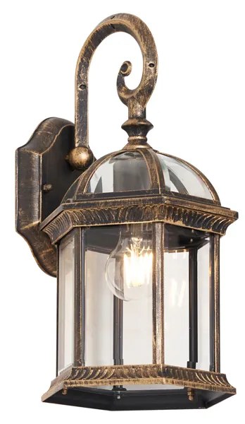 Klassieke buiten wandlamp antiek goud IP44 - Glasgow Klassiek / Antiek E27 IP44 Buitenverlichting