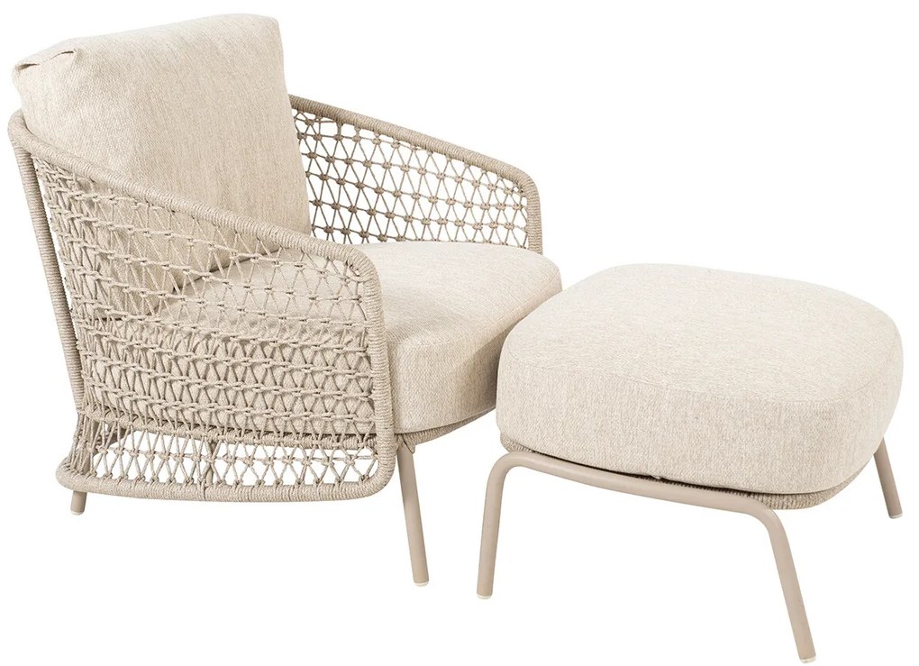 4 Seasons Outdoor Puccini loungestoel - latte