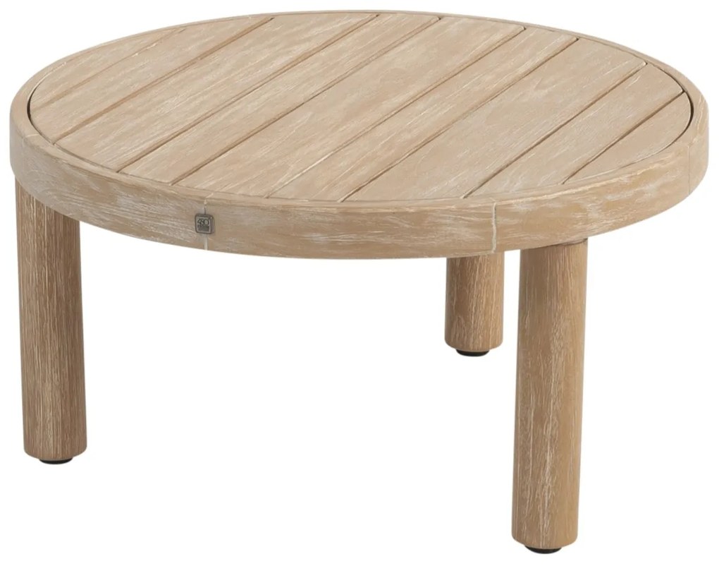 Sem lounge tuintafel 60x32 cm rond brushed teak 4 Seasons Outdoor