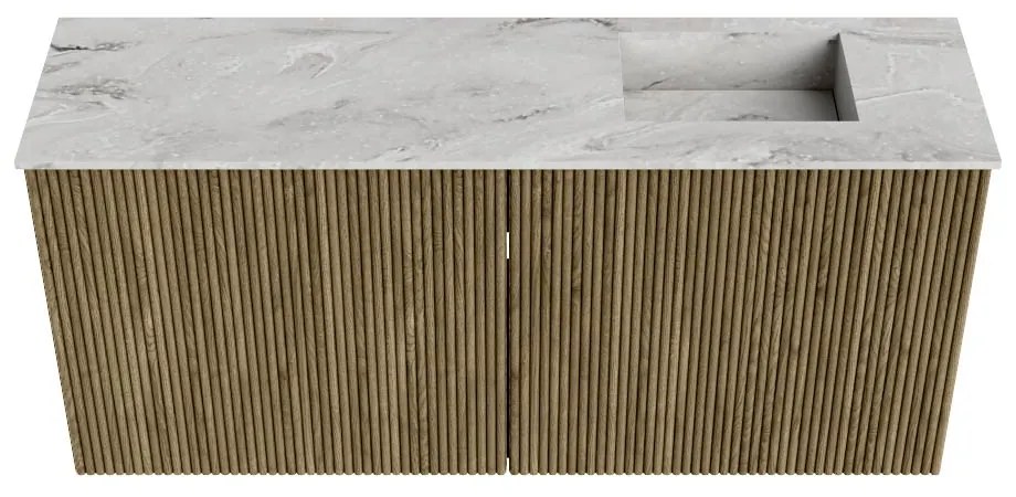 Mondiaz Joya DLux 90cm toiletmeubel dusk met wastafel faye rechts 1 kraangat glace