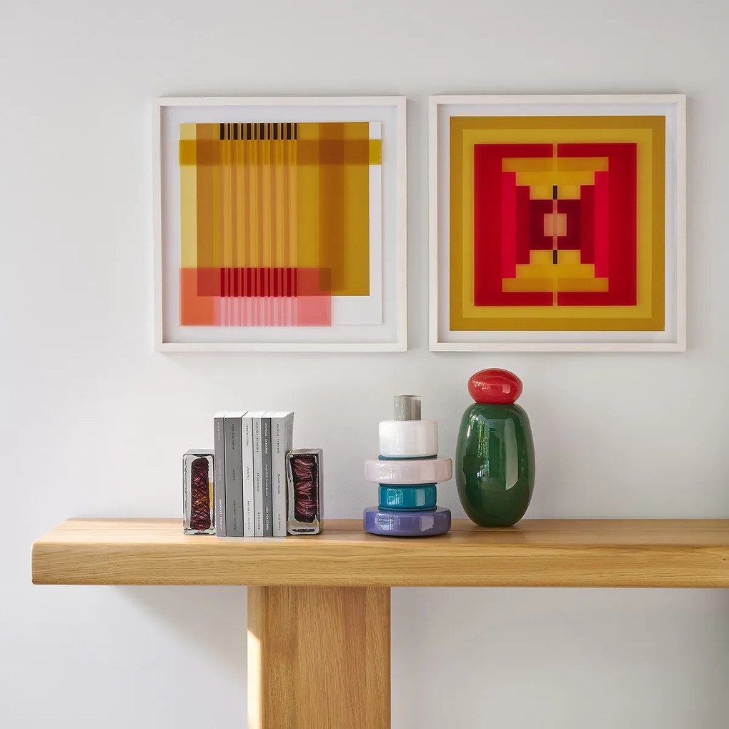 Gezeefdrukte glazen wandkunst, Seris