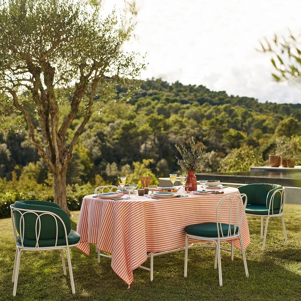 Gestreept tafelkleed geweven-geverfd, 30% gerecycled katoen, SOIZIC