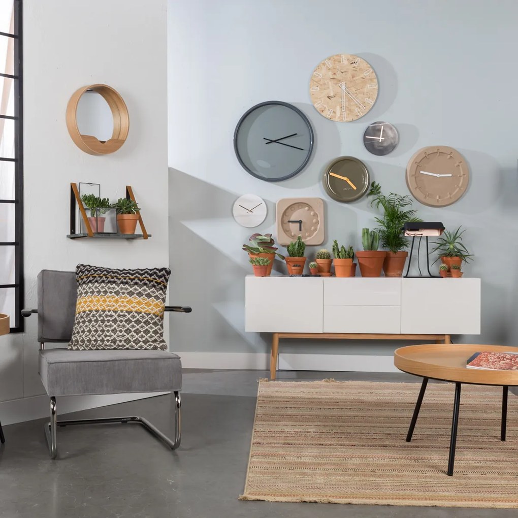 Zuiver High On Wood Hoogglans Dressoir Eiken 160 Cm - 160x40x71.5cm.