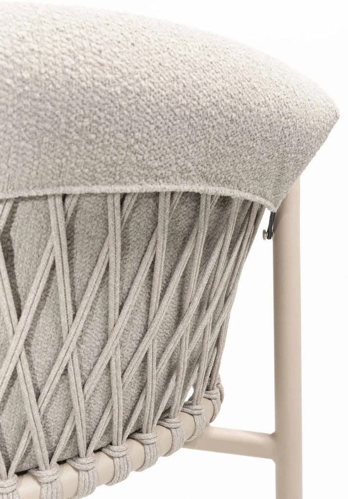 4 Seasons Outdoor Allora tuinset latte met Prado tafel met teak blad Ø 160 cm Tuinset   beige weerbestendig