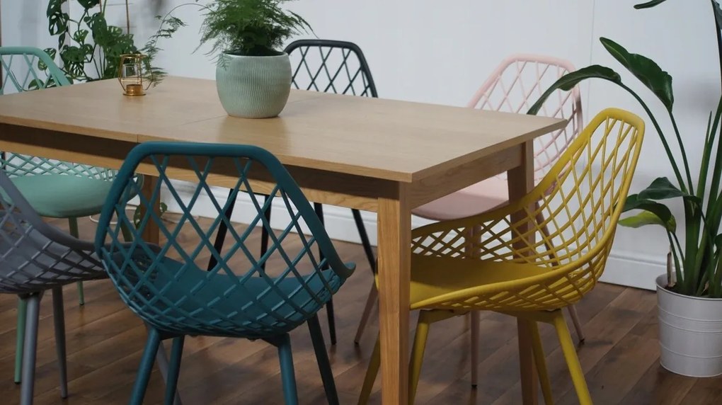 LUGO stoel grijs - modern, opengewerkt, voor keuken / tuin / café