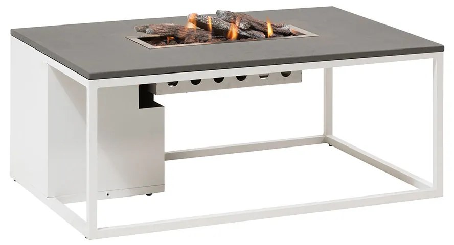 Cosi Fires Cosiloft lounge vuurtafel 120 cm wit - grey top