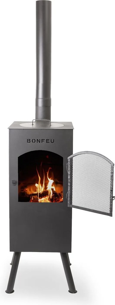BonFeu Tuinhaard BonCarré - 35x35x164 cm - Zwart