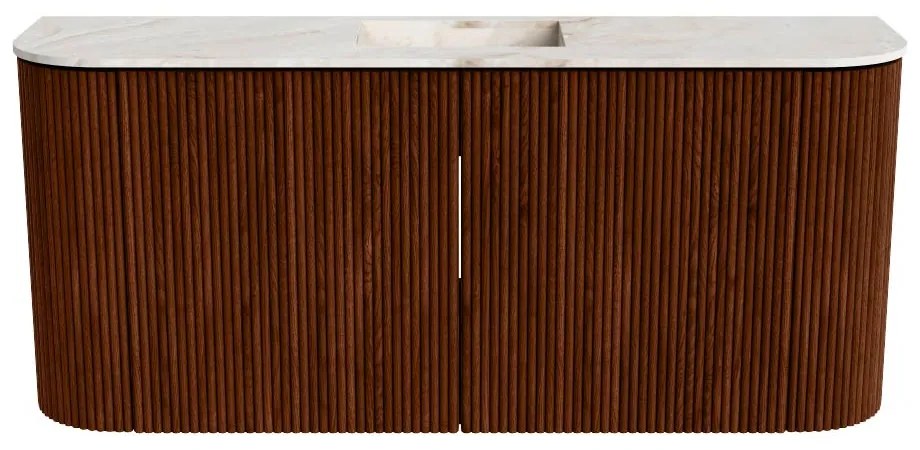 Mondiaz Joya DLux 95cm toiletmeubel ronding links/rechts ruby met wastafel faye midden 1 kraangat frappe