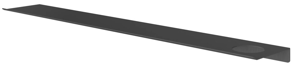 Hotbath &More planchet 80cm met uitsparing voor een zeepdispenser of beker zwart PVD